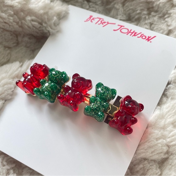 BETSEY JOHNSON Festive Gummy Bear Hair Clip NWT - Picture 3 of 8